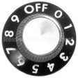 41053 Compatible Savory Knob 1-1/8 D, Off-0-9