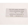 421727-15 Compatible Hobart Convrsion(Gas)Blank Labl