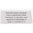 421727-3 Compatible Vulcan Propane To Np Plate