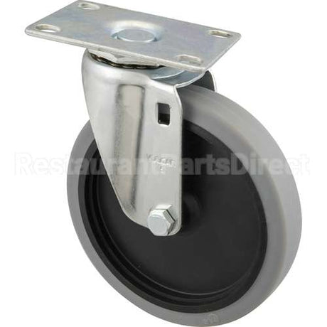 4501L20000 Compatible Rubbermaid Caster, Plate(5"Od, Swvl, Gray)