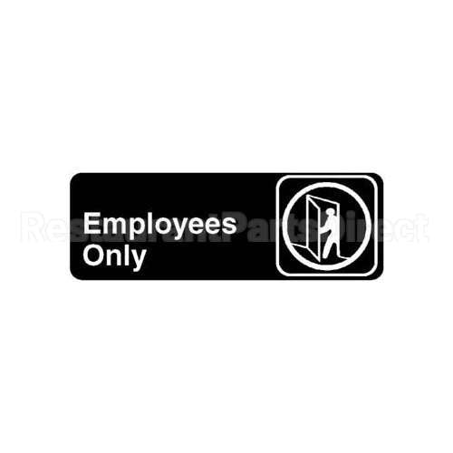 4506 Compatible Vollrath Employees Only Sign 3 X 9 In English