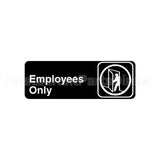 4506 Compatible Vollrath Employees Only Sign 3 X 9 In English