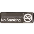 4513 Compatible Vollrath Sign, No Smoking, Black, 3X9"