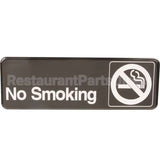 4513 Compatible Vollrath Sign, No Smoking, Black, 3X9"
