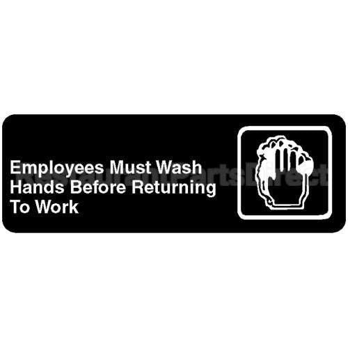 4530 Compatible Traex Employee Hand Wash Sign 3 X 9 In English Braille