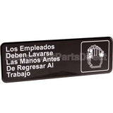 4531 Compatible Traex Sign, Wash Hands, In Spanish