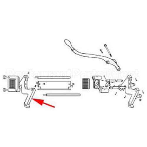 45609-1 Compatible Vollrath Leg, Front (Model 29)