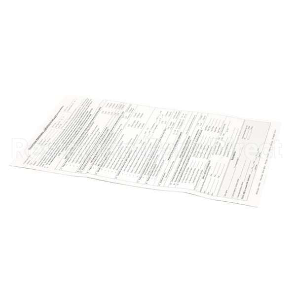 4603181 Compatible Garland Prev Mntnc Cert Cheklst, Me/Mg Clamshells