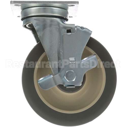 497001-2 Compatible Hobart Plate Mnt Castr W/Brk 5 W 3-1/2 X 3-1/2
