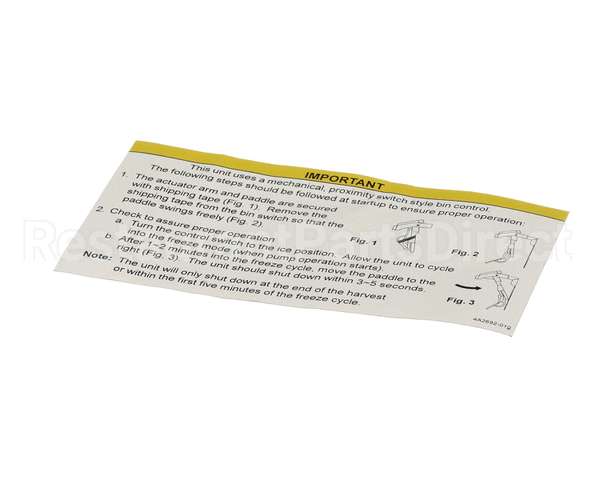 4A2692-01 Hoshizaki Label-Bin Control