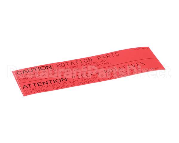 50039 Middleby Label,Caution Rotating Pt Us/Can