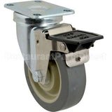 505042PE Compatible Hobart Caster Plate, 4"Swvl, W/Brake