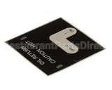 50787 Henny Penny Label - Oil Return