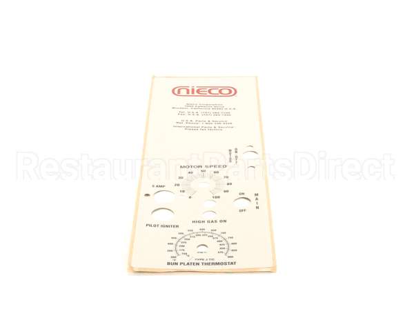 5146-11 Nieco Label, Control Box (6/824Bgt,930/950G)