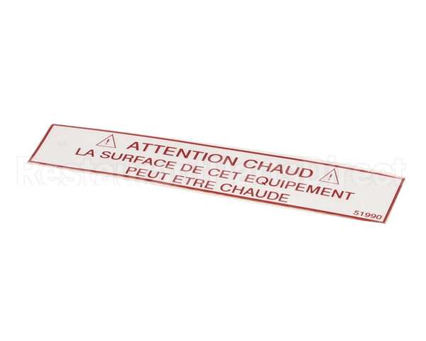 51990 Henny Penny Label-Warning Hot (French)