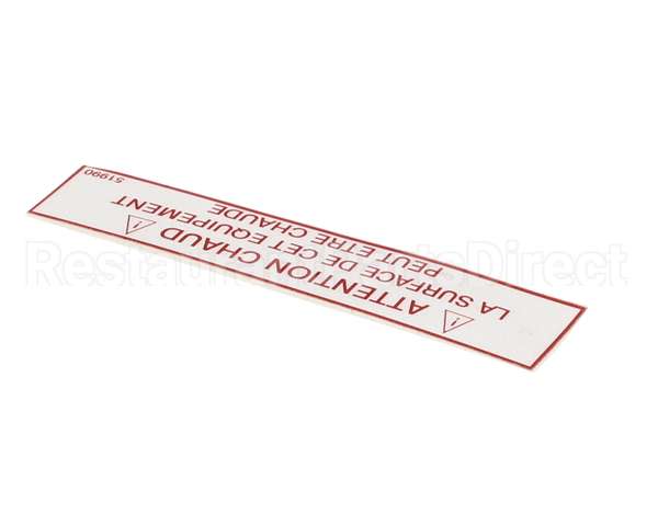 51990 Henny Penny Label-Warning Hot (French)