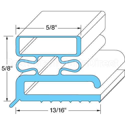 53271-2565 Compatible Vollrath Door Gasket 23 1/2" X 59 1/2"