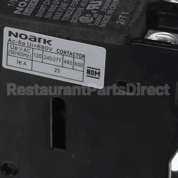 550008225 Compatible Kolpak Contactor, 25A, 3Pl, Non Reversing 208/2