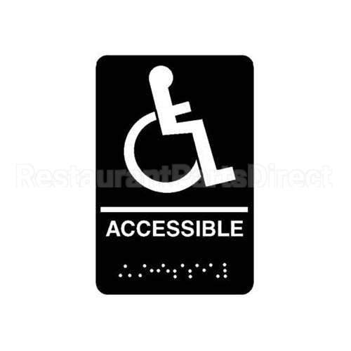 5632 Compatible Vollrath Braille Accessible Sign 6 X 9 In