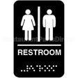 5633 Compatible Traex Braille Restroom Sign 6 X 9 In