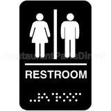 5633 Compatible Traex Braille Restroom Sign 6 X 9 In