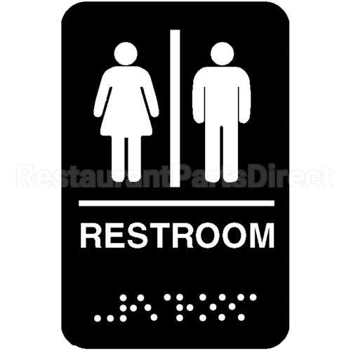 5633 Compatible Traex Braille Restroom Sign 6 X 9 In