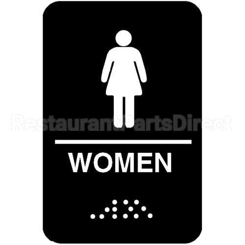 5634 Compatible Vollrath Sign, Woman"S, Braille, 6X9"