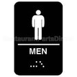 5635 Compatible Vollrath Sign, Men"S, Braille, 6X9"