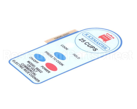 56822-L Town Food Service Control Housing Label