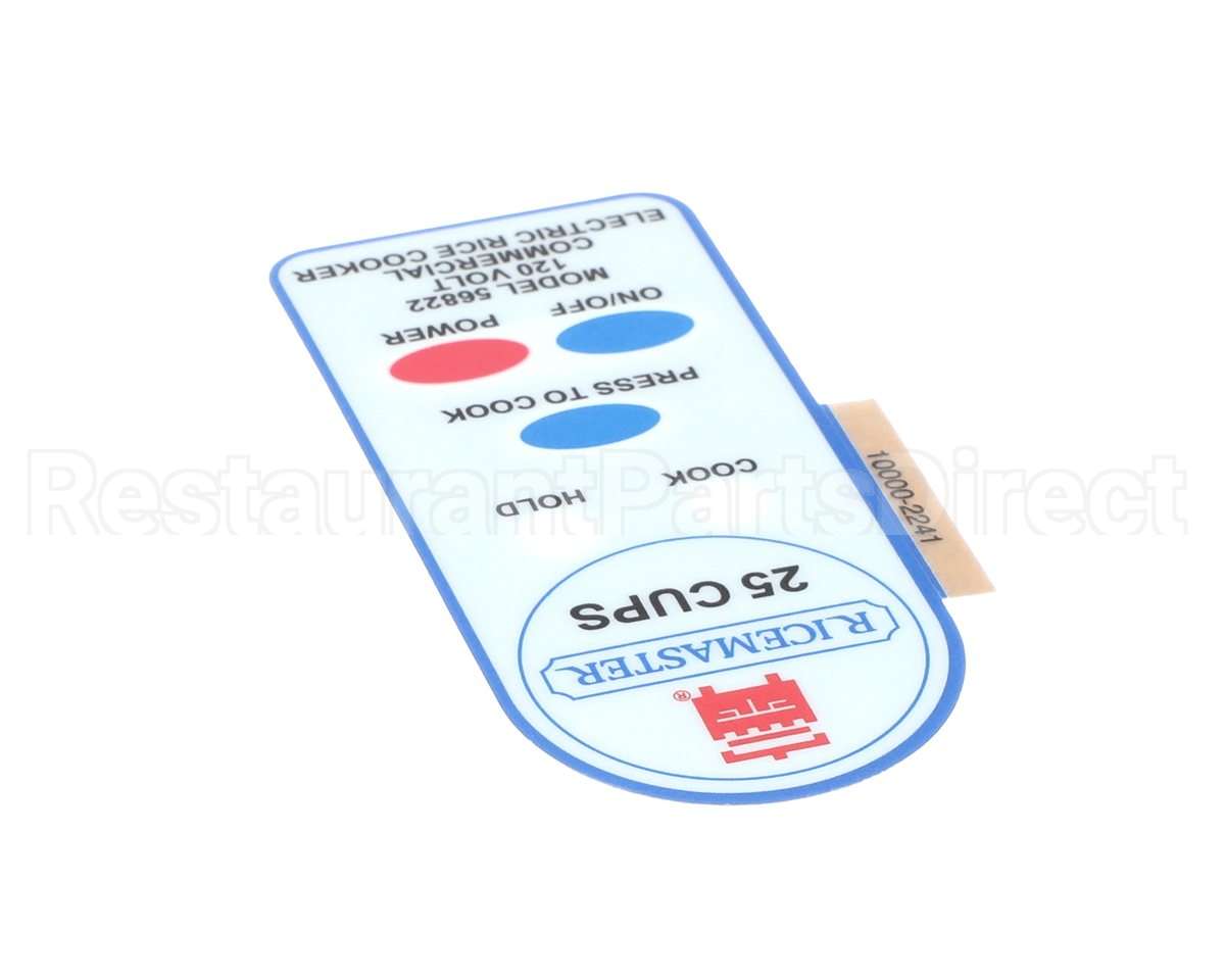 56822-L Town Food Service Control Housing Label