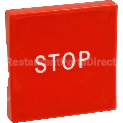 57086116 Compatible Oliver Products Button, Red/Sq W/ Stop Marking