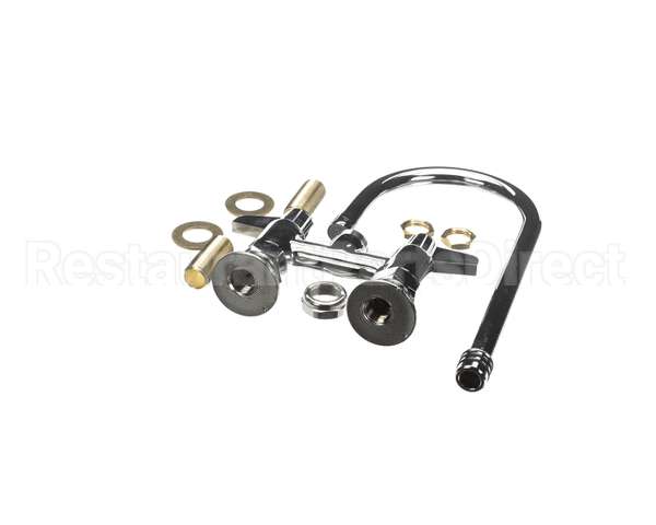 5F-4DLS05 T&S Brass 4 Deck Mount Faucet 512 Swivel Goosen