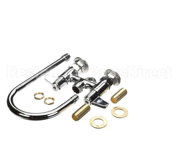 5F-4DLS05 T&S Brass 4 Deck Mount Faucet 512 Swivel Goosen