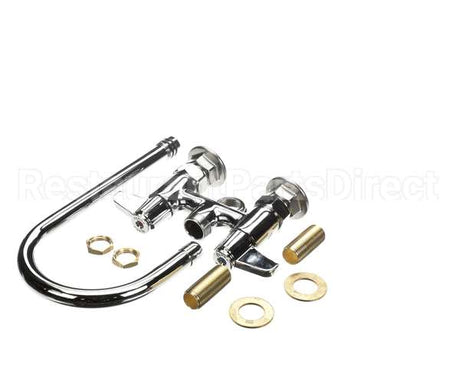 5F-4DLS05 T&S Brass 4 Deck Mount Faucet 512 Swivel Goosen
