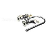 5F-4DLS05 T&S Brass 4 Deck Mount Faucet 512 Swivel Goosen