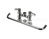 5F-4DLX14 T&S Brass Faucet, Deck Mount, 4 Centers, 14 Swing