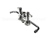 5F-4DLX14 T&S Brass Faucet, Deck Mount, 4 Centers, 14 Swing