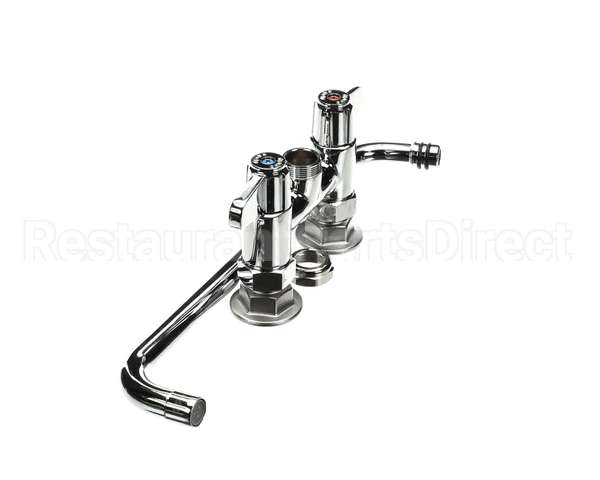 5F-4DLX14 T&S Brass Faucet, Deck Mount, 4 Centers, 14 Swing