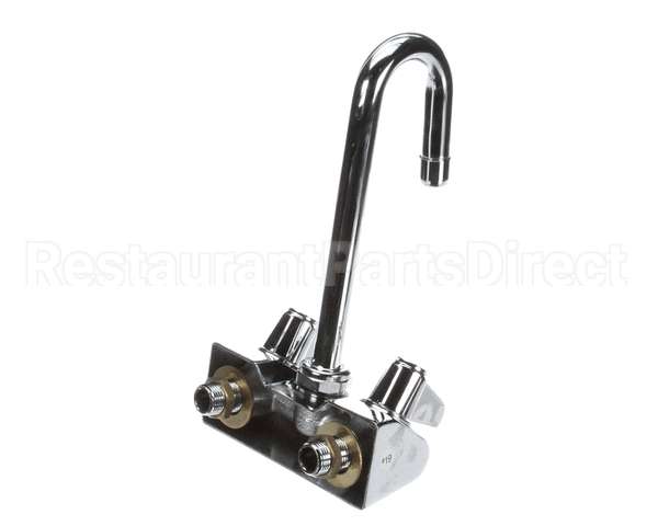 5F-4WLX03 T&S Brass Equip 4 Wall Mount Faucet W/ 3 Swivel Go