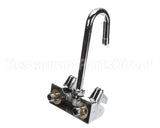 5F-4WLX03 T&S Brass Equip 4 Wall Mount Faucet W/ 3 Swivel Go