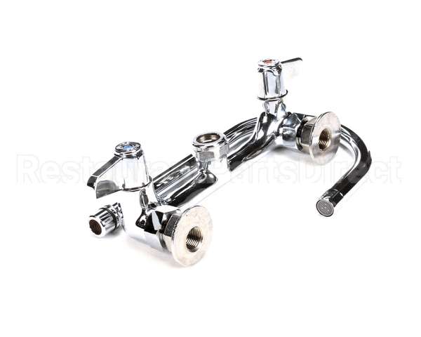 5F-8WLX05 T&S Brass Faucet Wall Mount 8 Centers 512 Swi