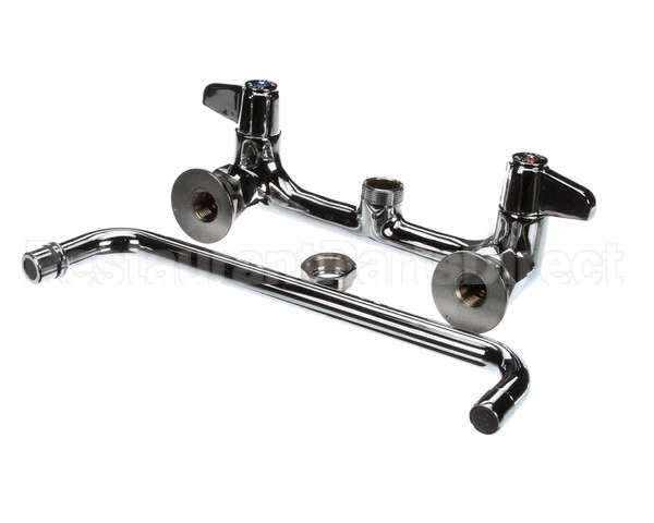 5F-8WLX12 T&S Brass Faucet, Wall Mount, 8 Centers, 12 Swing