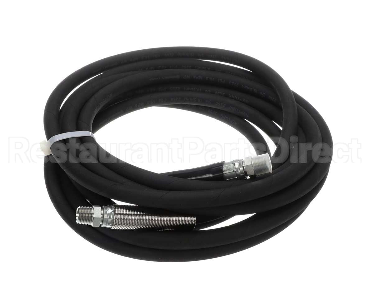 5HR-2HSE-25 T&S Brass 3/8 X 25' Equip Hose, Black, Medium Pres