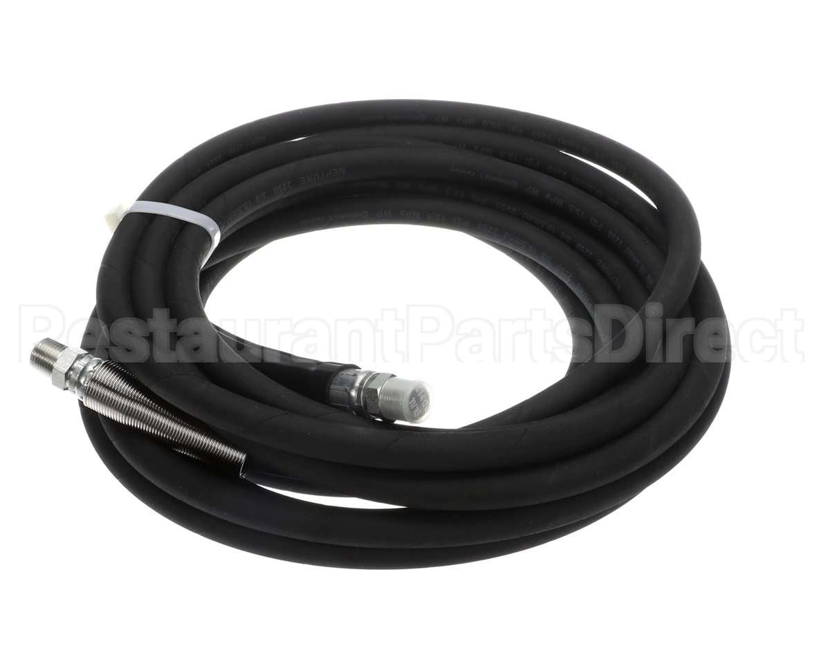 5HR-2HSE-25 T&S Brass 3/8 X 25' Equip Hose, Black, Medium Pres