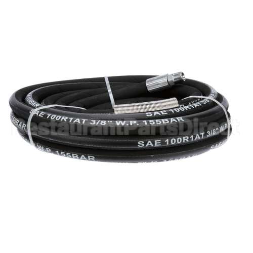 5HR-2HSE-35 T&S Brass 3/8 X 35' Equip Hose, Black, Medium Pres
