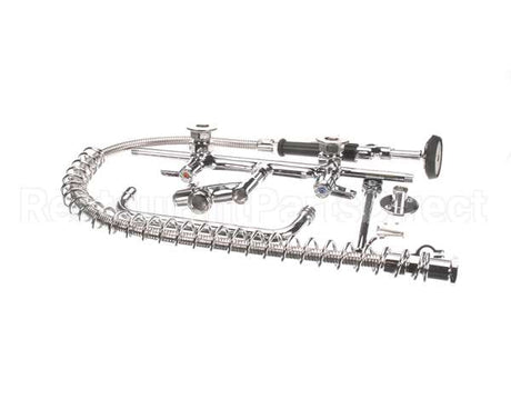 5PR-8W10 T&S Brass Pre-Rinse, Wall Mount Base, 8 Centers, 6