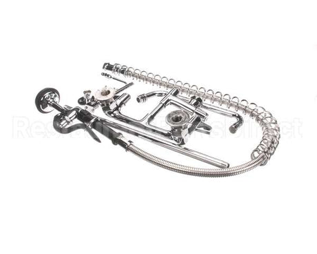 5PR-8W10 T&S Brass Pre-Rinse, Wall Mount Base, 8 Centers, 6