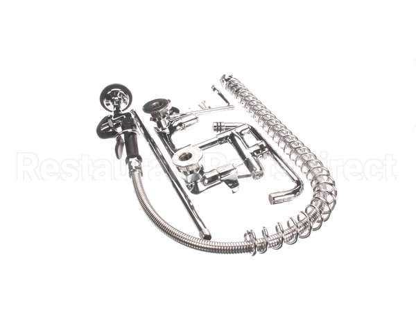 5PR-8W10 T&S Brass Pre-Rinse, Wall Mount Base, 8 Centers, 6