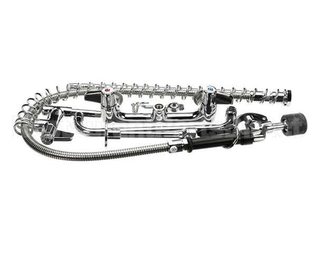 5PR-8W12-C T&S Brass Pre-Rinse Unit: 8 Wall Mount, Low-Flow S