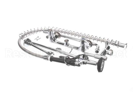 5PR-8W12 T&S Brass Pre-Rinse, Wall Mount Base, 8 Centers, 6